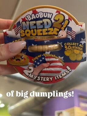 American Dumpling Squeeze Collectible Dumpling 2 Mystery Items Squishy BAOBUN